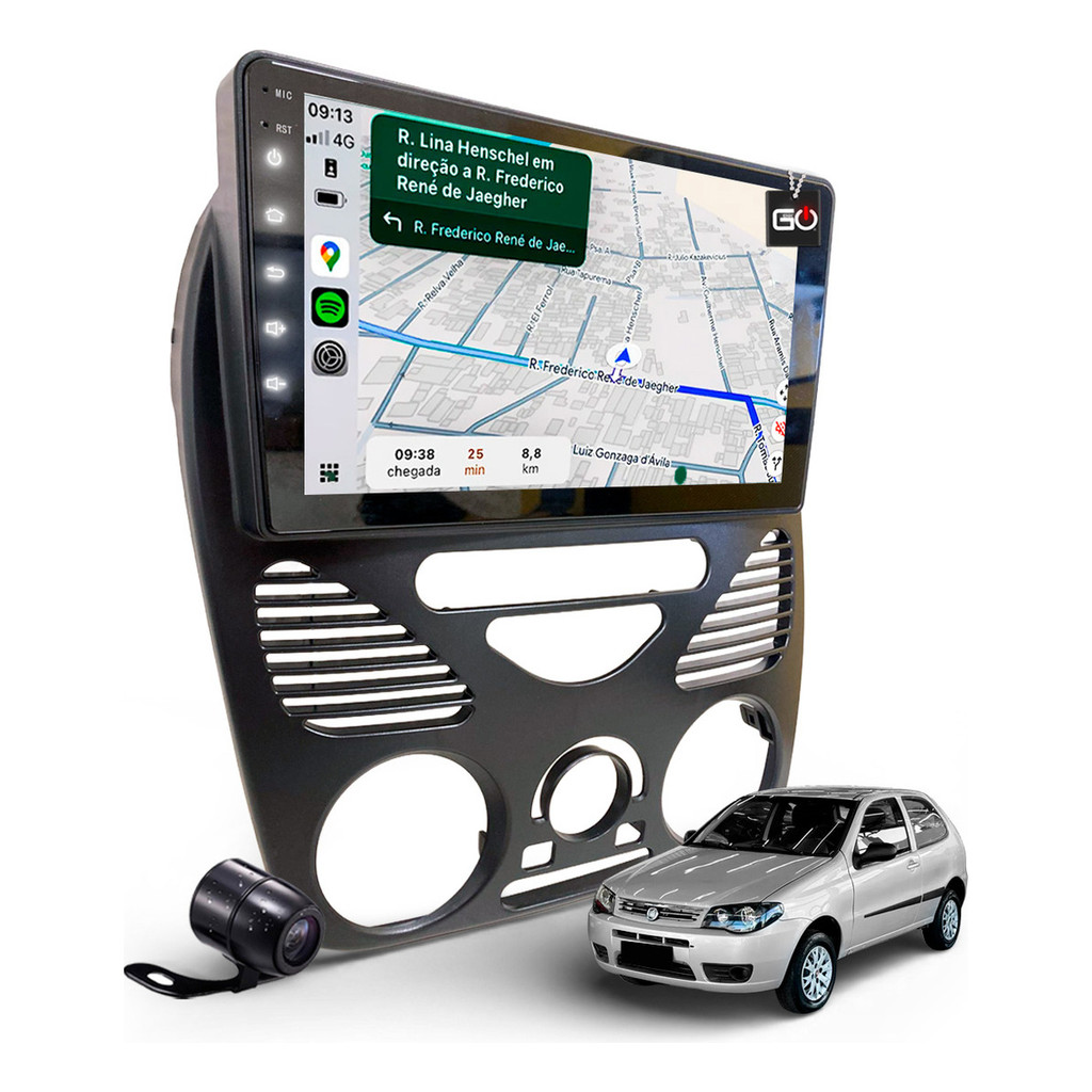 Multimidia Mp10 Carplay Espelha iPhone Palio Economy 2002-14