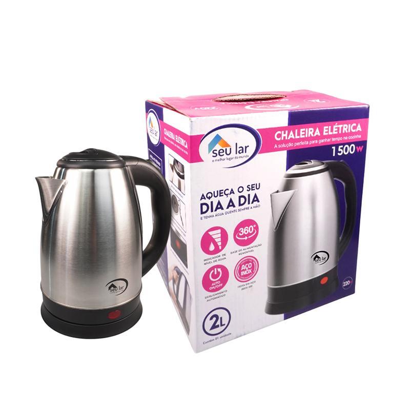 Chaleira Elétrica  Inox Seu Lar 2 Litros 220v  1000w em Oferta na Shopee