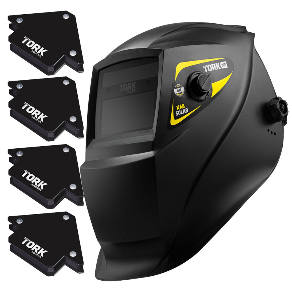 Mascara de Solda Automática 4K com Regulagem MSEA-901 E 4 Esquadro Magnético EM-9012 Super Tork