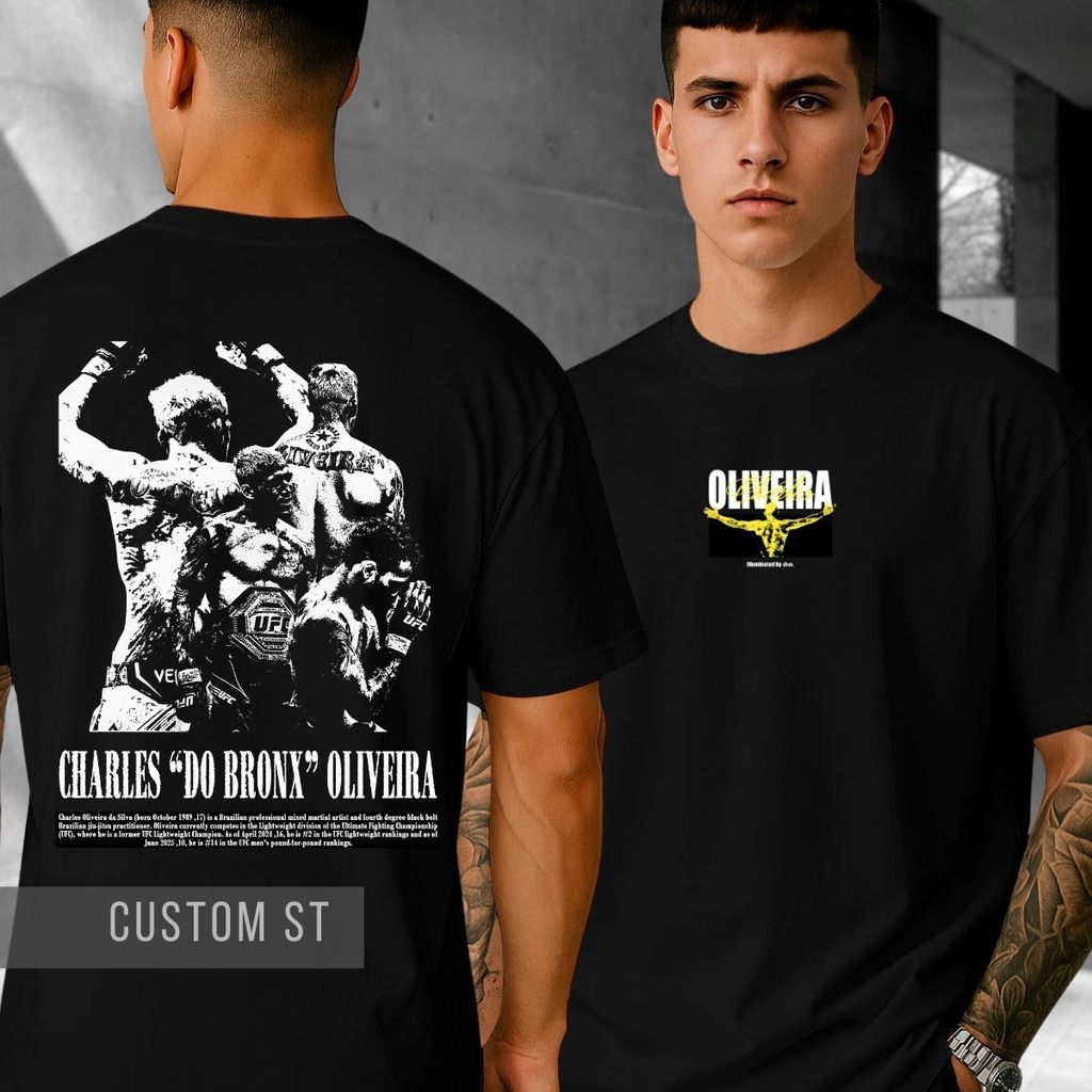 Camisetas Charles Do Bronx UFC Artes Marciais Mistas Lutador  Campeão Combate Nocaute Camisa Unissex Puls Size
