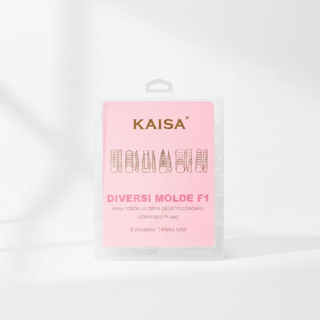 Molde F1 Kaisa Transparente com 6 Modelos – Para Alongamento em Gel e Acrílico em Oferta na Shopee