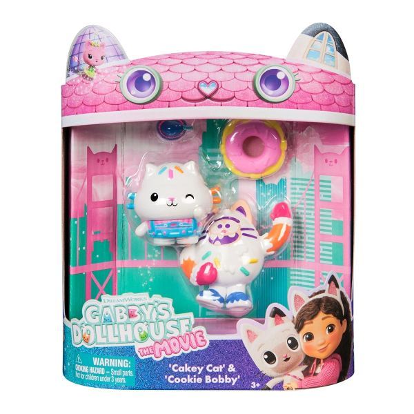Figuras Gabby?s Dollhouse Pack 2 Sunny ? Cakey Cat e Cookie Bobby