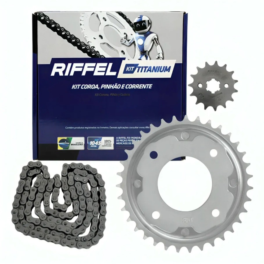 KIT RELAÇAO BIZ 100 98-06 - RIFFEL
