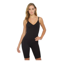 Body Modelador Plus Size Macaquinho Cintura Compressão Sem Bojo Reduz Atrito 100% Algodão Plié