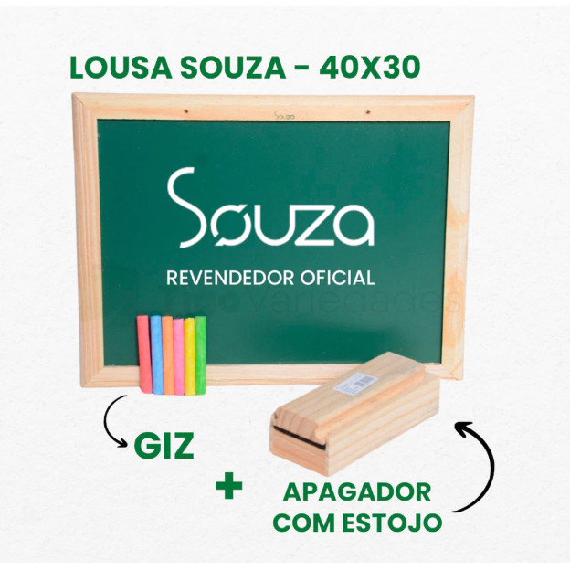 Lousa Escolar Quadro Verde Moldura Madeira 40x30 em Oferta na Shopee