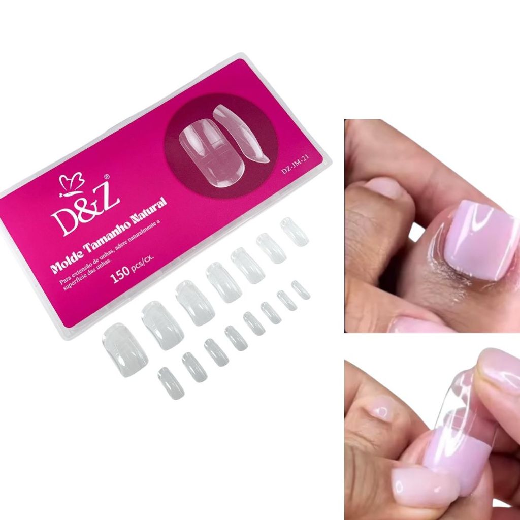 Molde F1 para Pés 150 Unidades | Reconstrução de Unhas Pedicure | Blindagem UV LED Nail