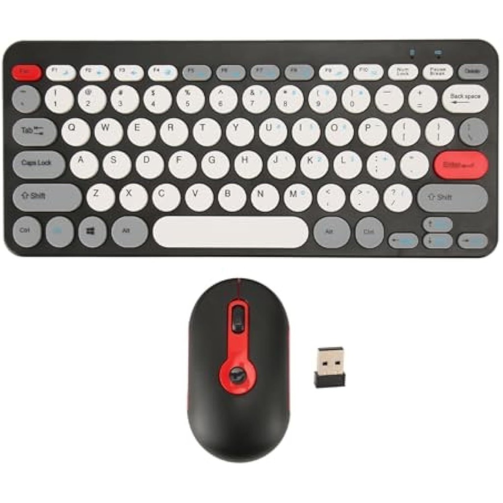 Conjunto Teclado e Mouse Sem Fio 2.4GHz Ultrafino Wireless USB Portátil Ergonômico Plug Play Notebook PC Home Office — imagem 2 de 2