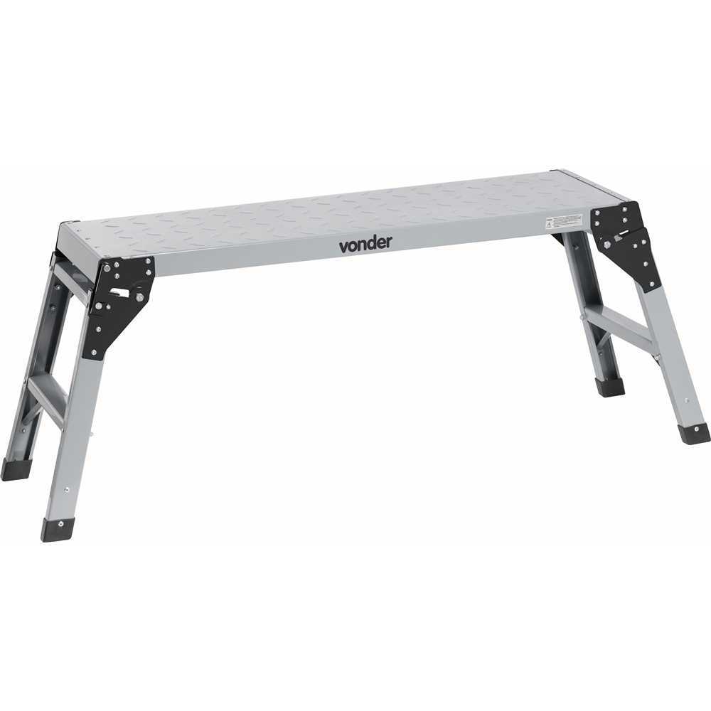 Plataforma Dobrável 49cm Andaime Portátil até 150kgf em Aço Vonder