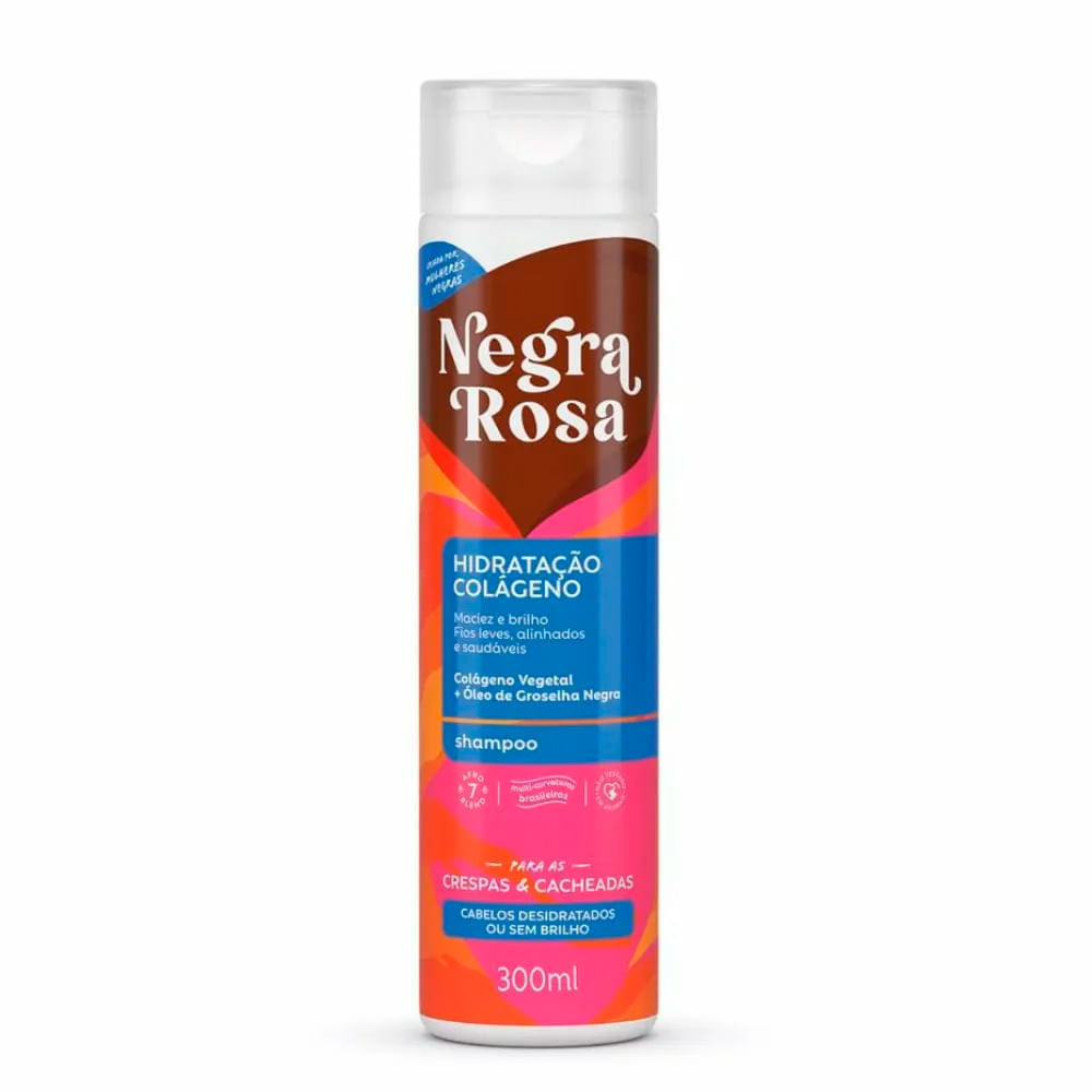 Shampoo Negra Rosa Hidratação Colágeno 300ml em Oferta na Shopee