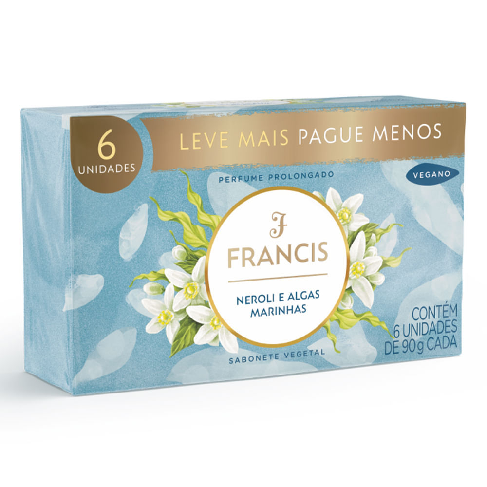 Kit Sabonete Em Barra Francis Neroli E Algas Marinhas 90g - 6 Unidades em Oferta na Shopee