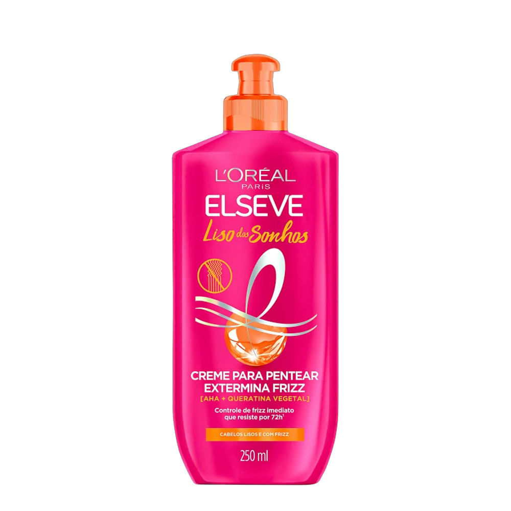 Creme De Pentear Elseve Liso Dos Sonhos Liquid Hair 250ml em Oferta na Shopee