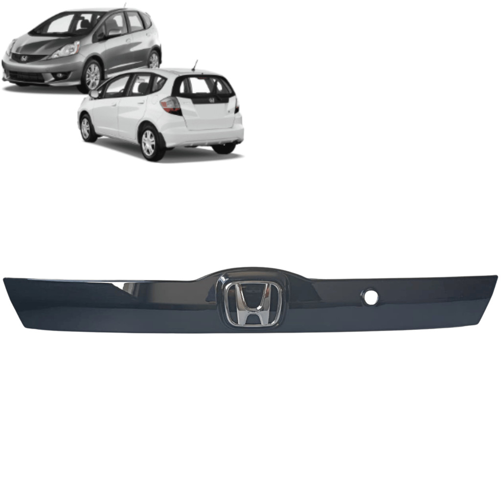 Moldura Externa Friso Guarnição Acabamento Régua Luz de Placa Tampa Traseira Com Emblema Honda Fit 2009 á 2014