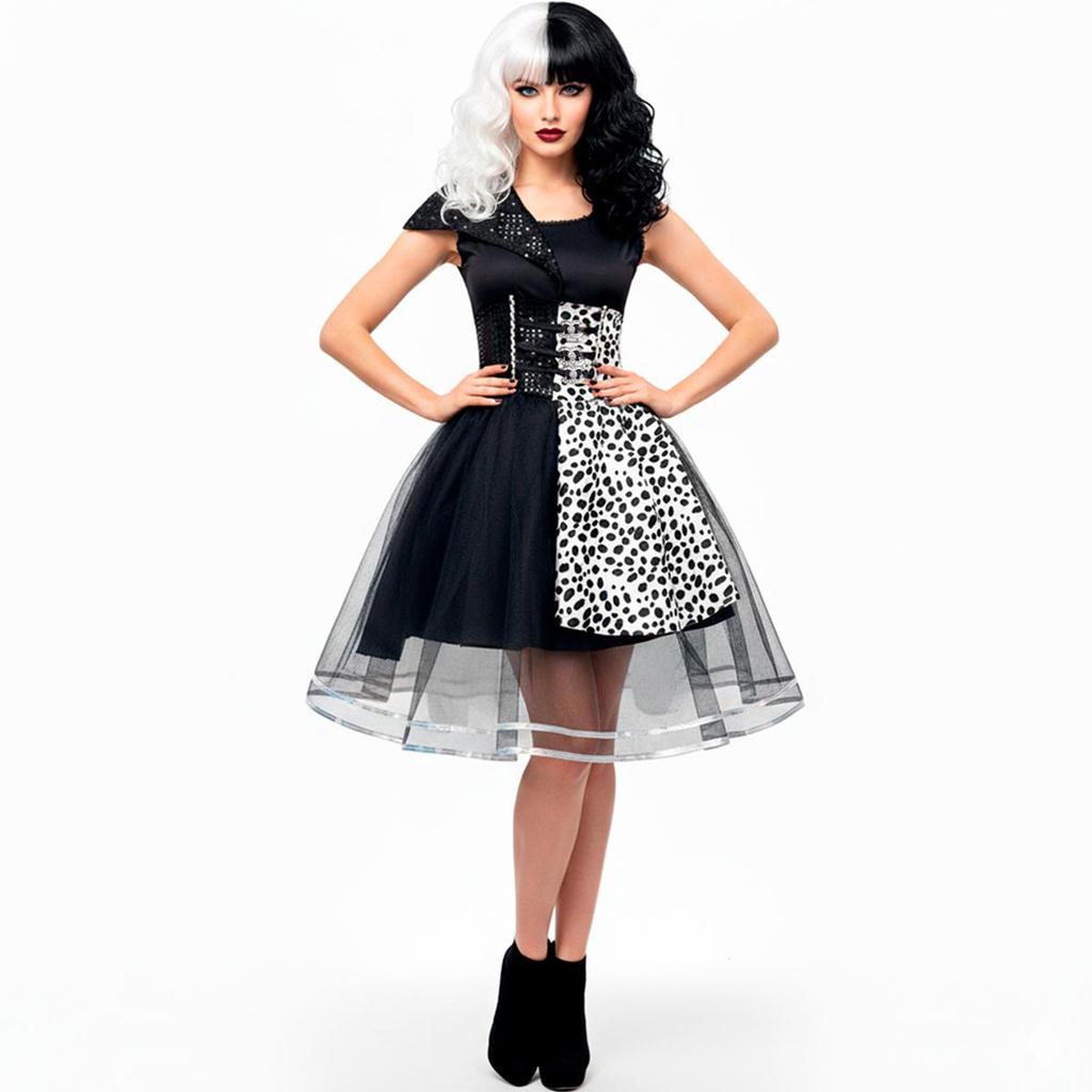 Fantasia Cruella De Vil Adulta de Halloween em Oferta na Shopee