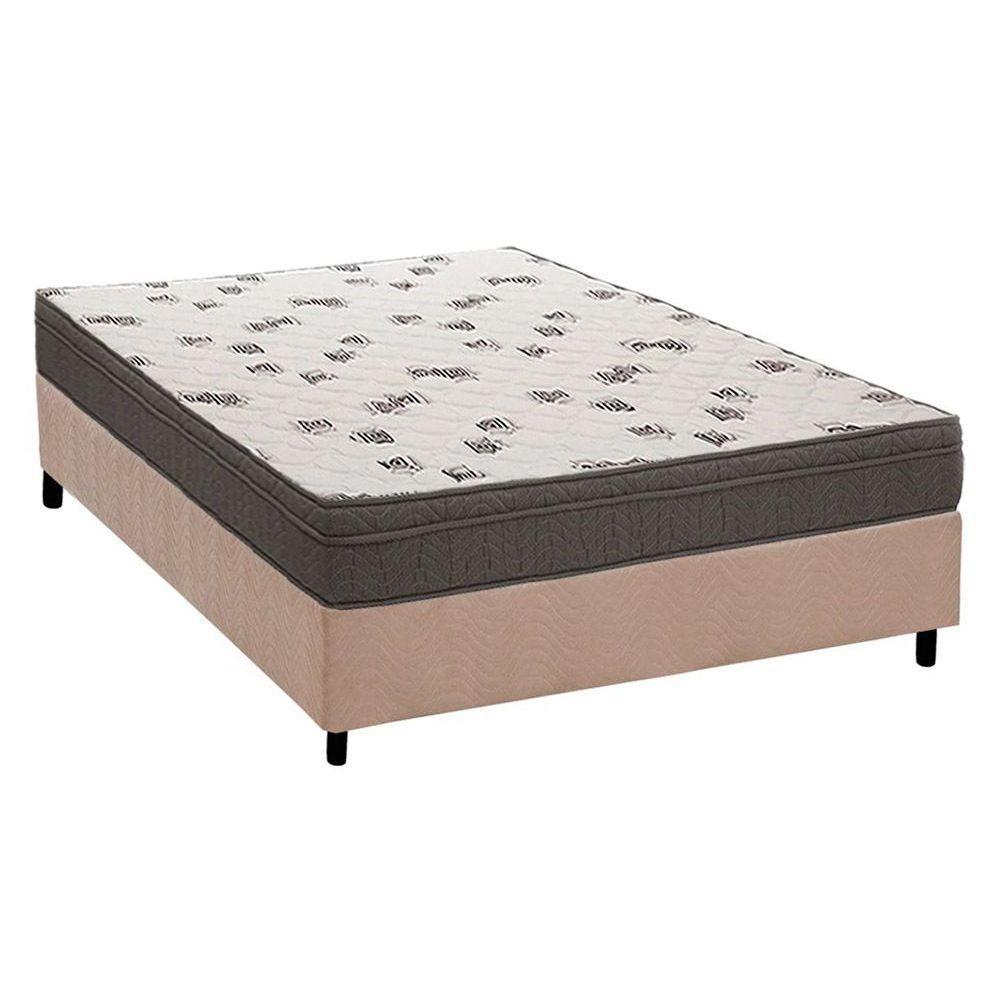 Cama Box Casal: Colchão Espuma D45 Ortobom Light Saúde Ortopilow + Base CRC Suede Clean(138x188) em Oferta na Shopee
