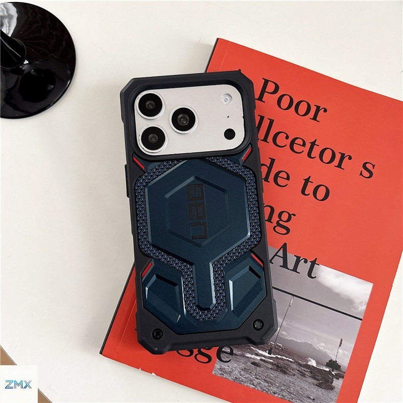 Capa Magnética Azul UAG Kevlar Para iPhone 17 Pro Max 17Pro Premium Robusta E Resistente À Prova De Choque