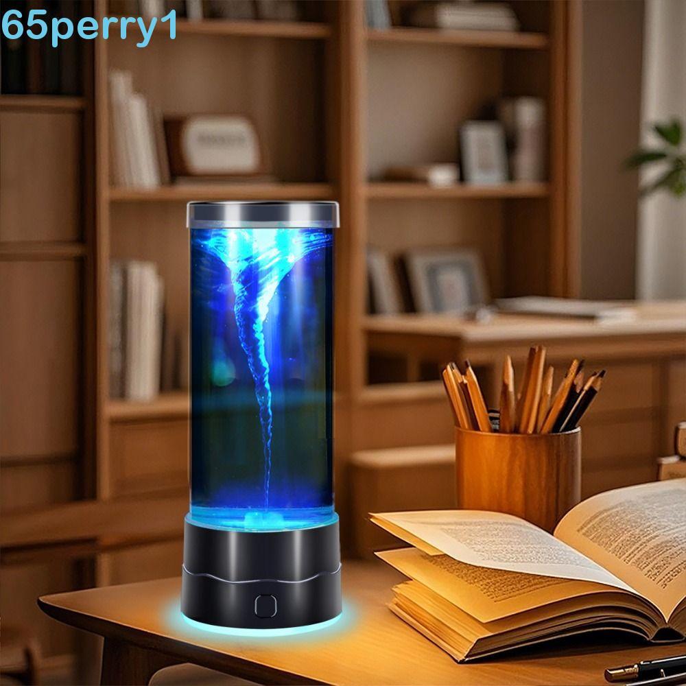 Imagem PERRY1 Tornado Motion Mood Lamp , Luz Relaxante Multicolorida USB Com Mudança De 7 Cores , Mini Noturna LED