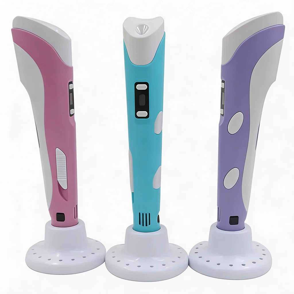 Imagem Caneta 3D para Desenho | Impressora 3D Manual DIY com Filamento Seguro | Crianças e Adultos