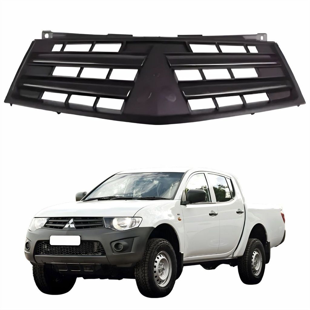 Grade Radiador Mitsubishi L200 Triton 2012 2013 2014 Cinza Escuro