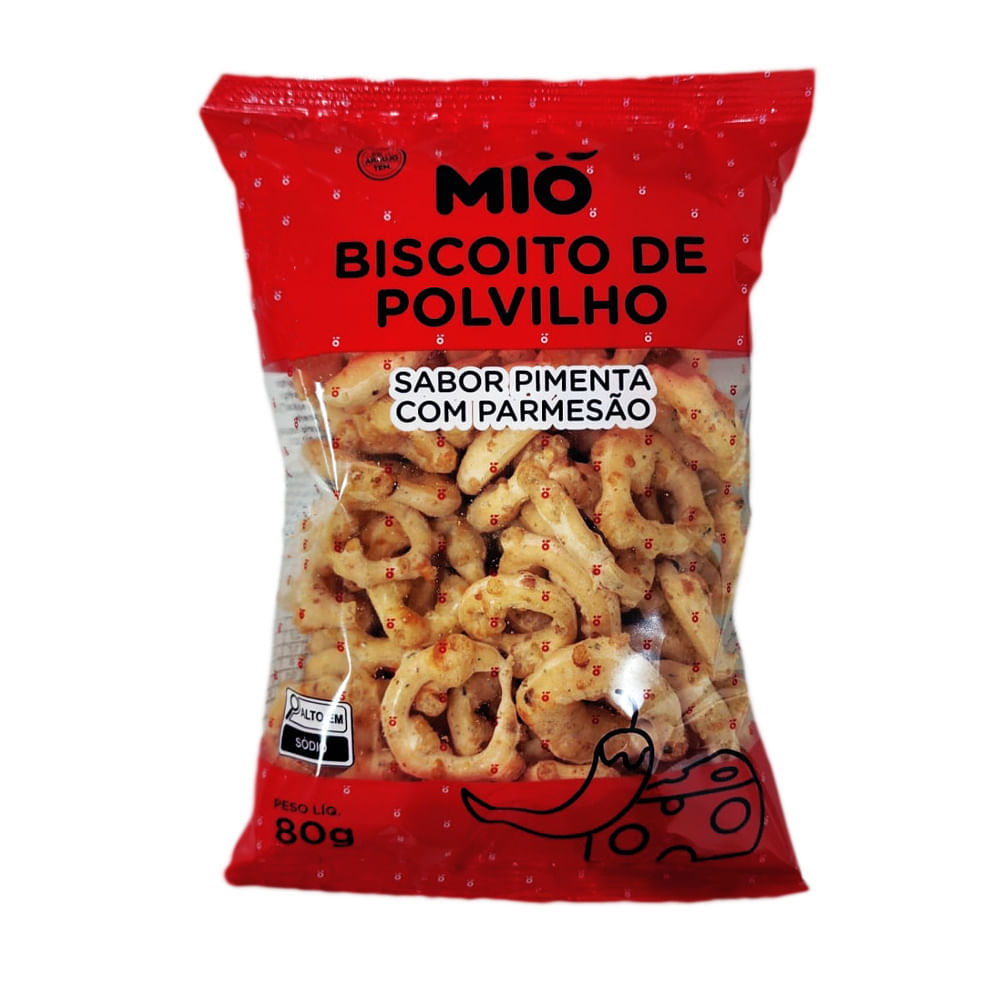 Biscoito Polvilho Mió Pimenta com Parmesão 80g em Oferta na Shopee