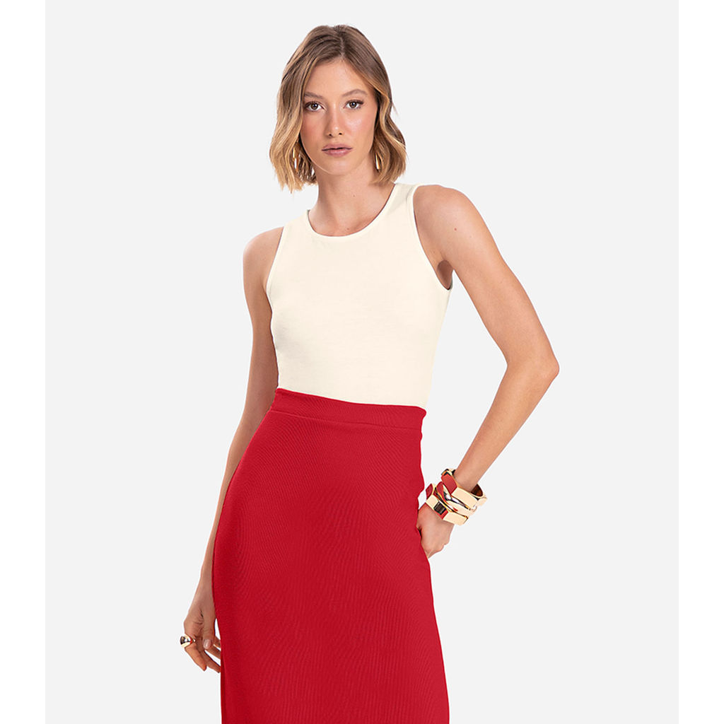 Regata De Viscotorcion Básica Feminina Endless Bege em Oferta na Shopee