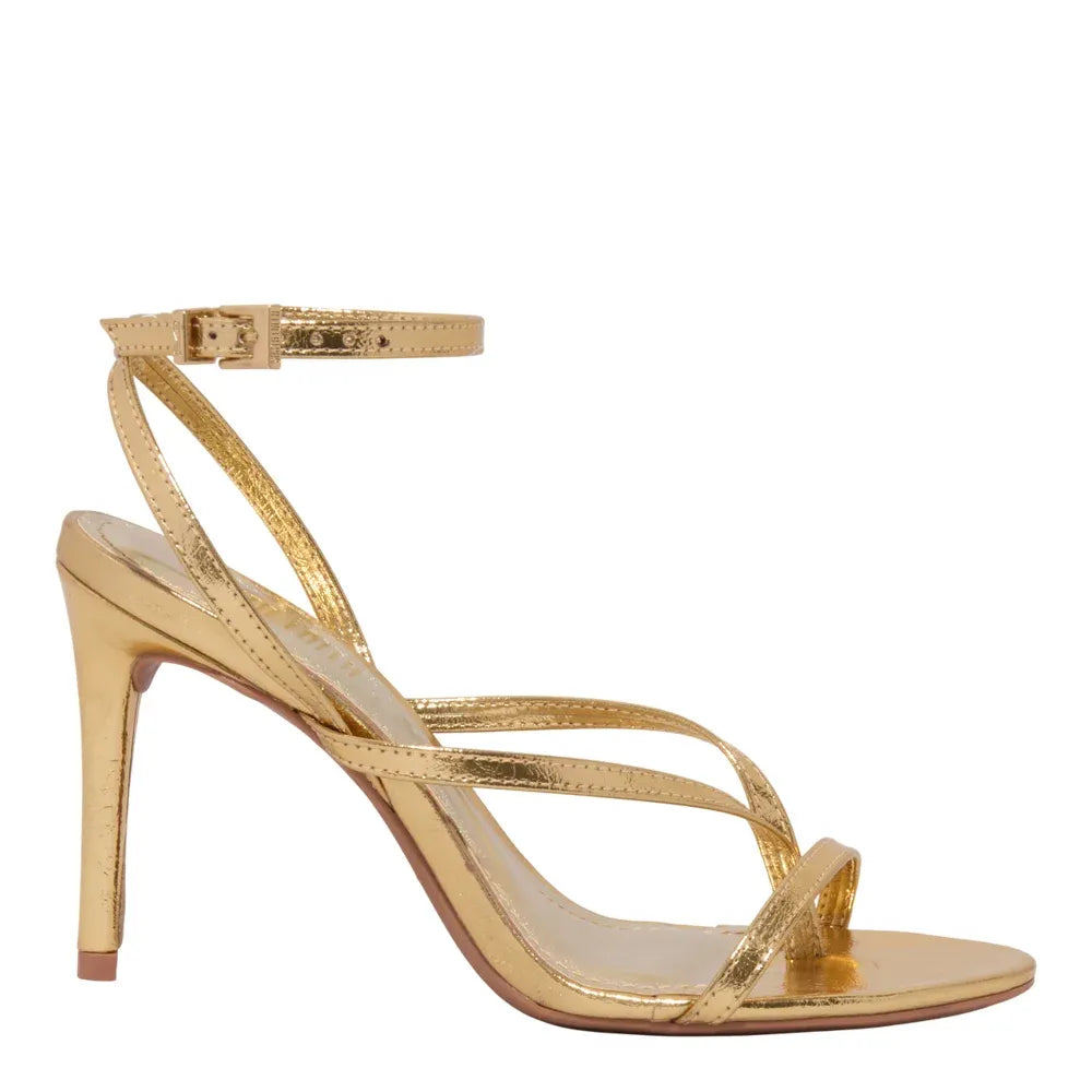 Sandália Santa Lolla Dourada Metalizada Salto Alto em Oferta na Shopee