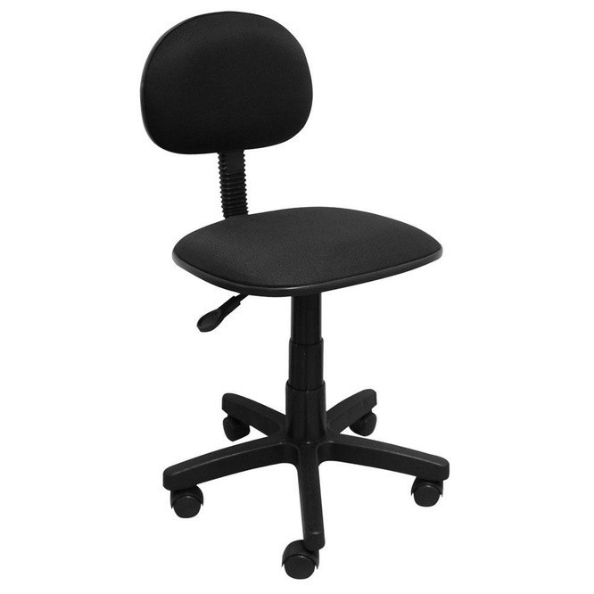 Cadeira Secretária Ibiza giratória pistão a gás tecido Preto em Oferta na Shopee