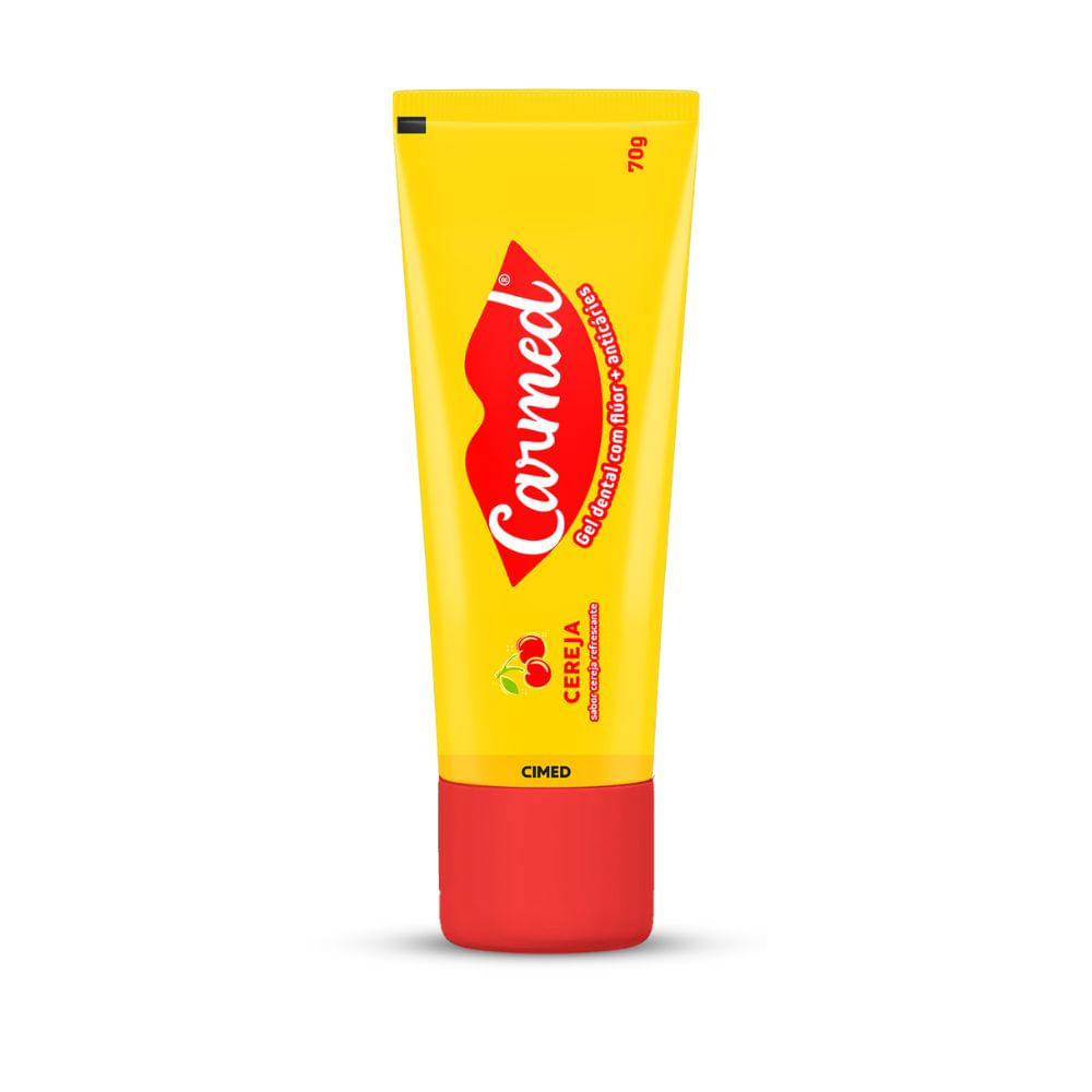 Gel Dental Carmed Cereja com Flúor 70g em Oferta na Shopee