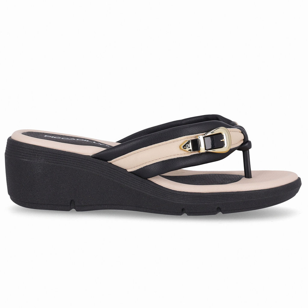 Chinelo Cecilia Anabela Médio Preto com Brule em Oferta na Shopee