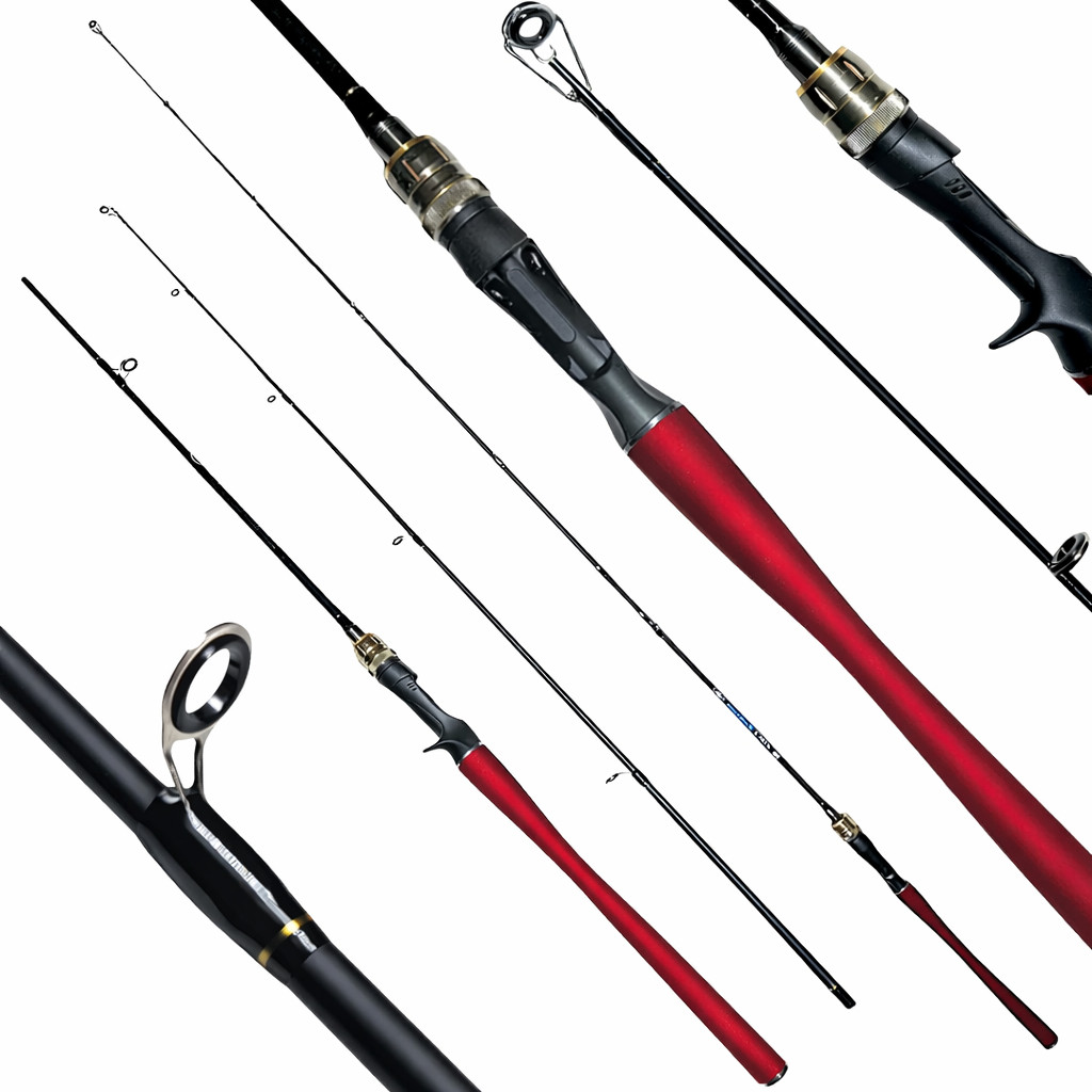 VARA DE PESCA PARA CARRETILHA V CMIK 6'0" - 1.80M CARBONO - 15-40LB -  2 PARTES - ALTO PADRAO - PESCA PESADA - REFORCADA