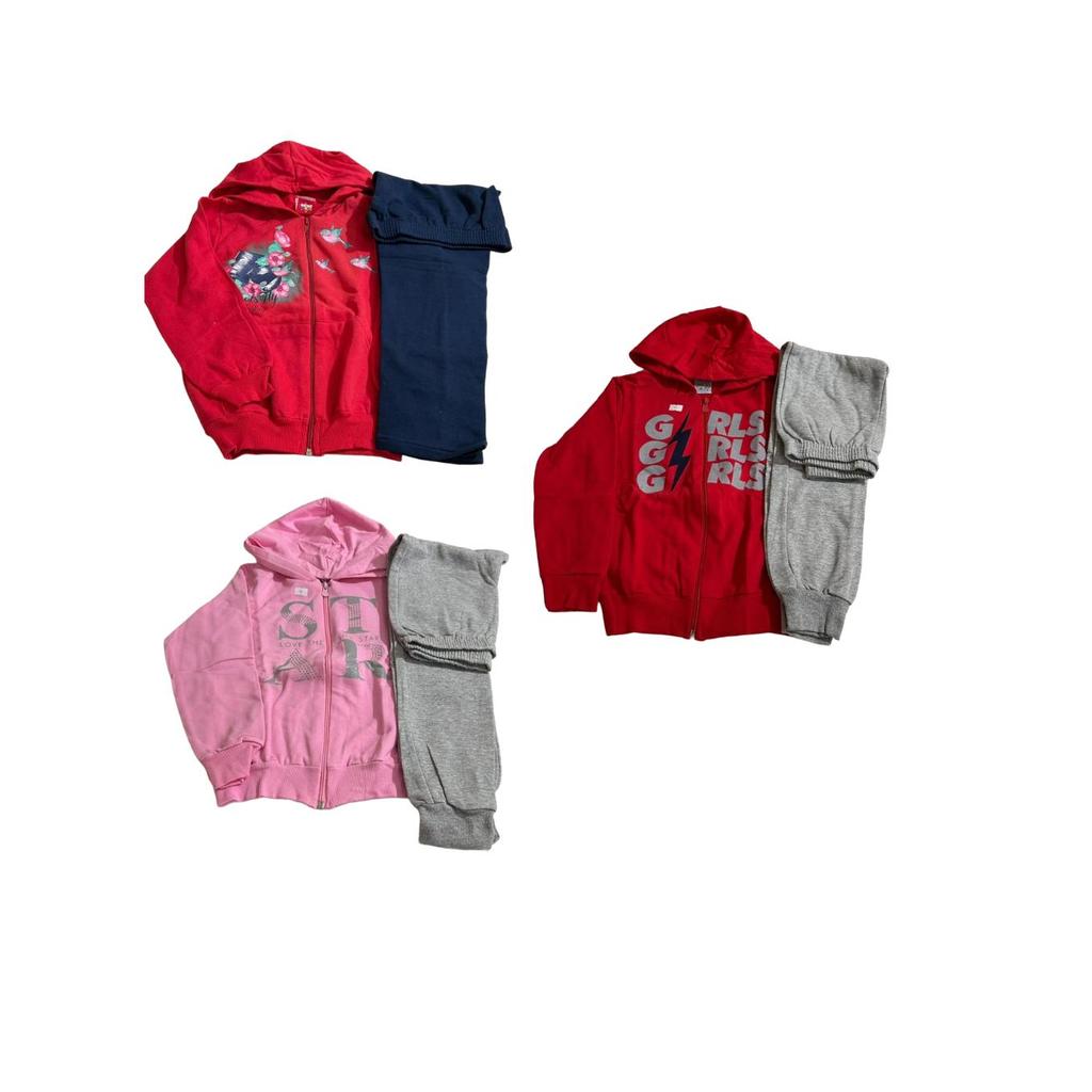 KIT 3 CONJUNTO MOLETOM INVERNO MENINA SORTIDO PARA BEBÊS