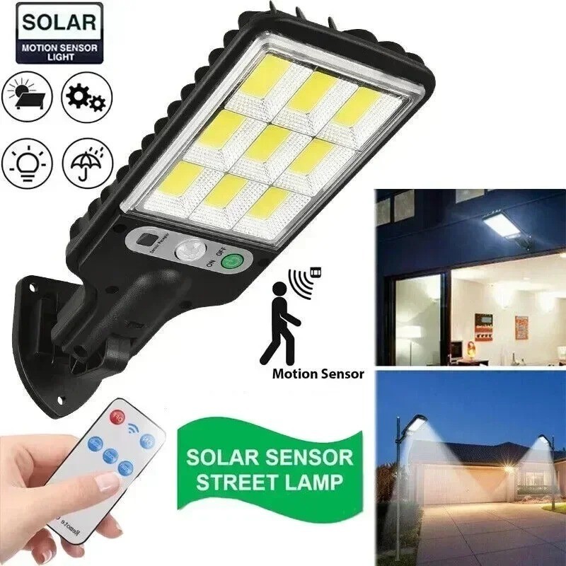 Luz Solar De Rua 21W LED Controle Remoto De Jardim À Prova D'água Indução Automática em Oferta na Shopee