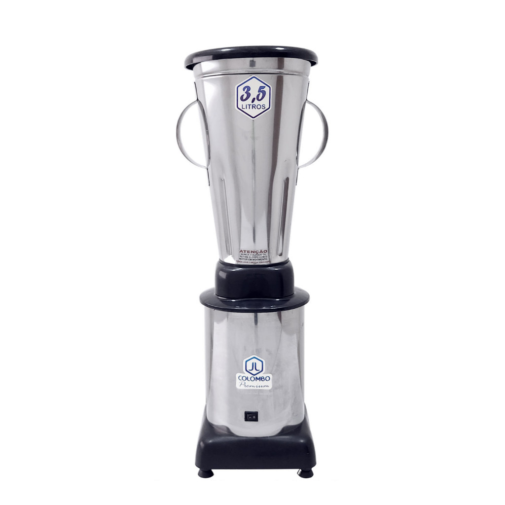 Liquidificador Industrial Baixa Rotação 3,5 Litros Linha Leve Colombo Profissional Silencioso e Potente Inox 127V ou 220