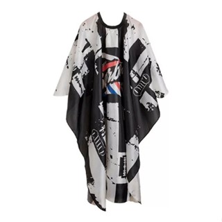 Capa De Corte Barbeiro Cabeleireiro Preta E Branca Estampada Lavável em Oferta na Shopee