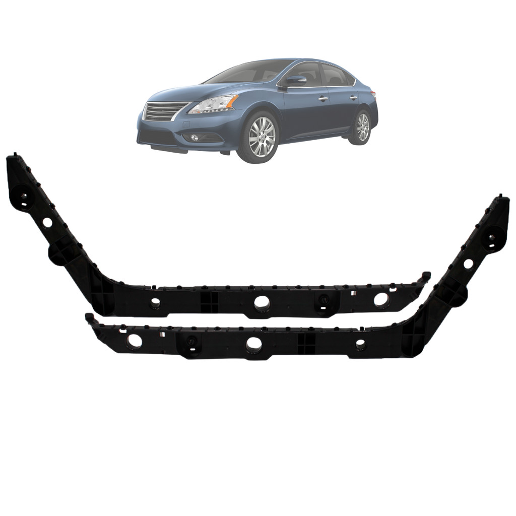 Kit 2 Guias Suporte Parachoque Traseiro Sentra 2014 Até 2016