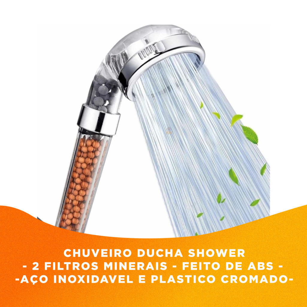 Chuveiro Ducha Shower Com Dois Filtros Para Lavatório Barbearia Salão Barbearia