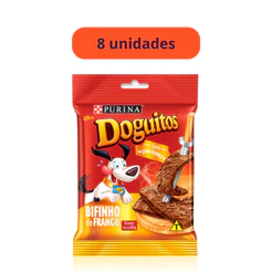 Petisco Doguitos Bifinho de Frango Cães Adultos e Filhotes 65g - 8 Unid.