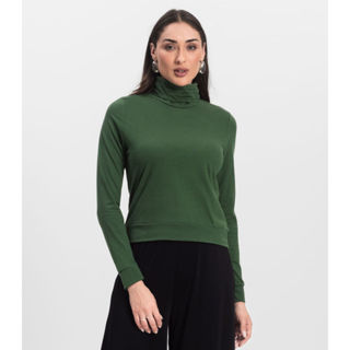 Moletom Gola Alta Infinita Cor Feminino Verde em Oferta na Shopee