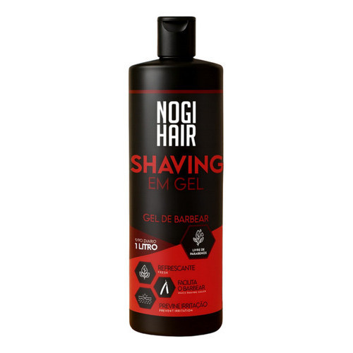 Shaving Gel Mentolado Refrescante 1kg Barbeiro Profissional | Gel de Barbear Masculino Reduz Irritação e Deixa Sensação