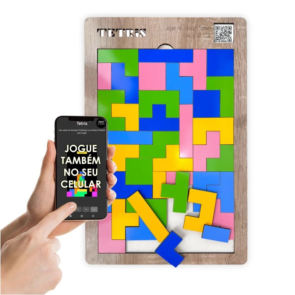 Brinquedo Educativo Alfabetização Jogo Alfabeto em MDF Brinquedo Pedagógico Infantil com QR Code 26 Letras 38cm