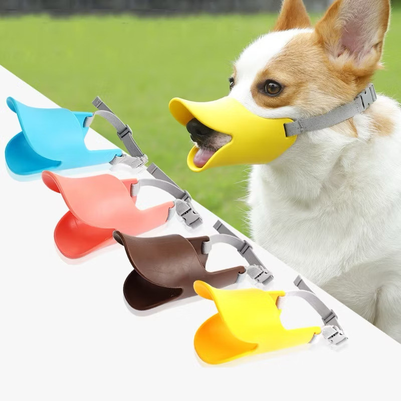 Focinheira de Pato para Cães Anti-Mordida Latido e Lamber Vários Tamanhos e Cores Silicone Ajustável em Oferta na Shopee