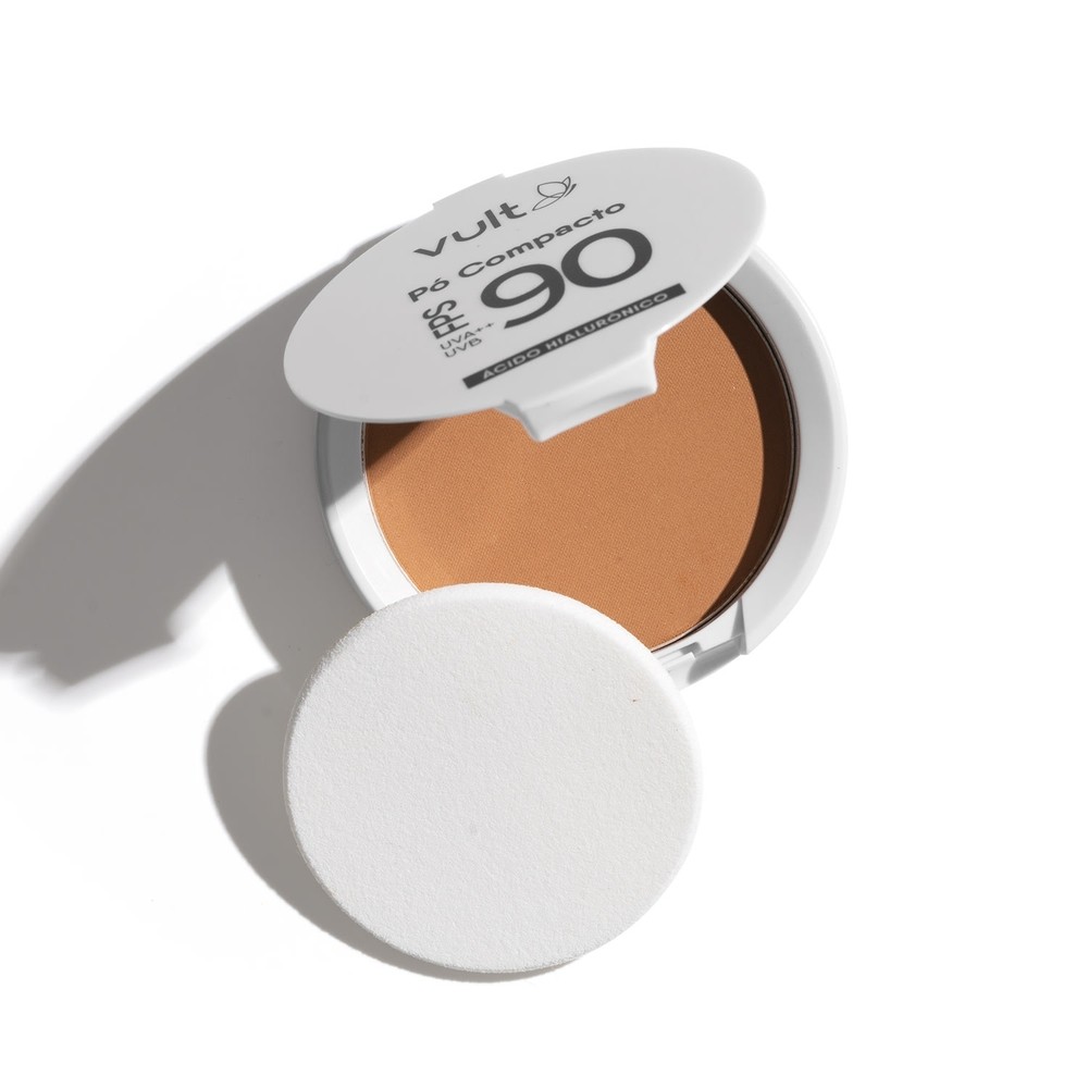 Pó Compacto Facial Médio Escuro Cor 4 FPS 90 Vult 6g em Oferta na Shopee