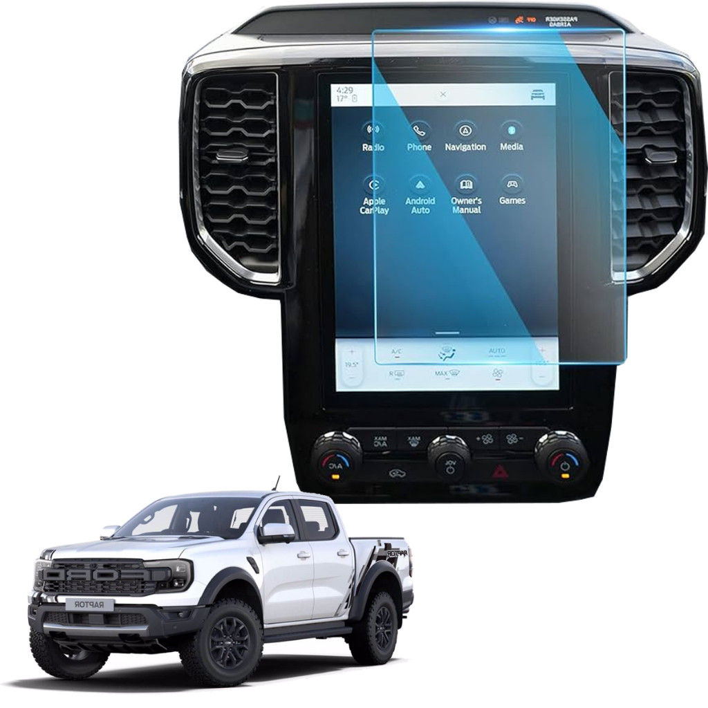 Pelicula de Vidro Protetora de Multimidia Original FORD RANGER LIMITED 2024 A 2025 + Kit de Instalação