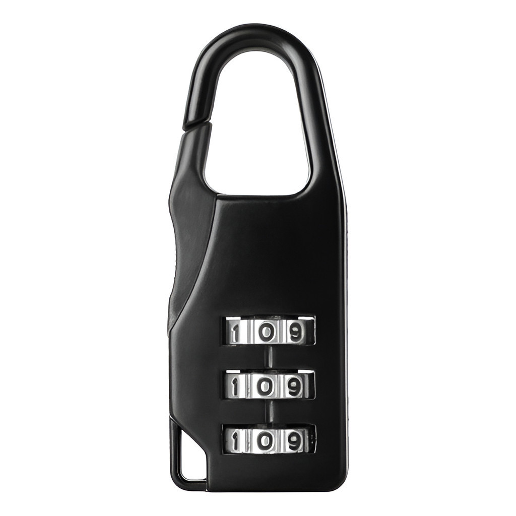Cadeado Senha 3 Dígitos Tipo Mosquetão Portátil Segurança Cadeado Metal Envio Imediato