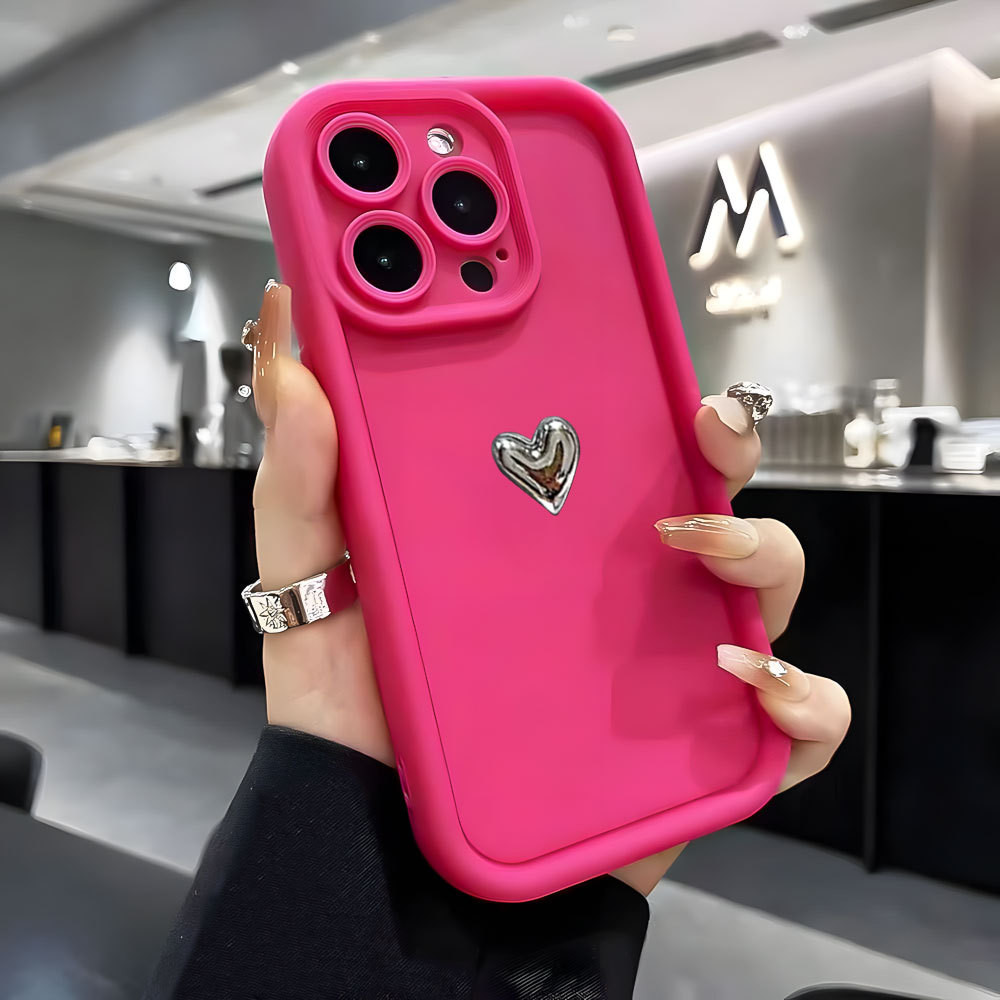 Capa De Silicone Anti-Impacto Capinha Para Samsung A06 A07 A05S A12 A13 A14 A15 A16 A17 A23 A32 A34 A36 4G 3D Coração Pr