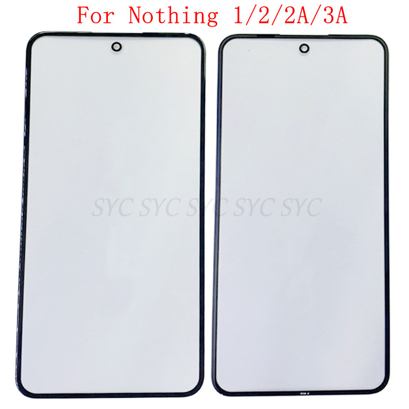Painel De Toque Da Lente De Vidro Exterior Frontal Com OCA Para Nada Telefone 1 2 2A 3A Peças De Reparo