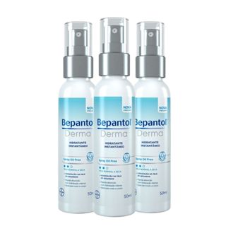 Kit 3 Hidratantes Liquido Spray Oil Free Pró Vit B5 50ml Cada Bepantol Derma em Oferta na Shopee