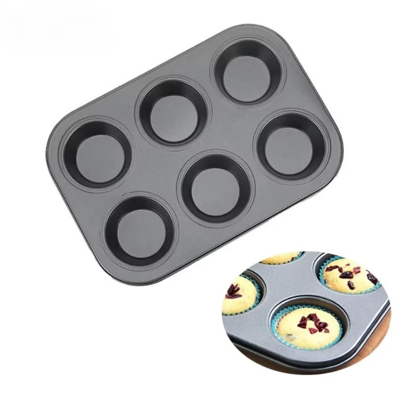 Assadeira Antiaderente para Bolinho Muffins com Multi Espaços e Alta Resistencia Térmica