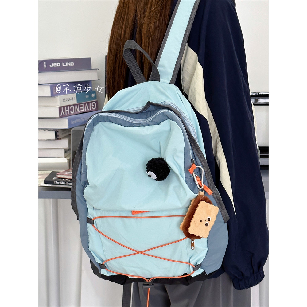 Esportes ao ar livre montanhismo mochila ins estilo preguiçoso lazer ciclismo leve mochila estilo Hong Kong mochila de v
