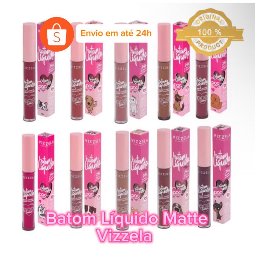 Batom Líquido Dog Lovers Vizzela - Efeito Matte 24h 3,5g