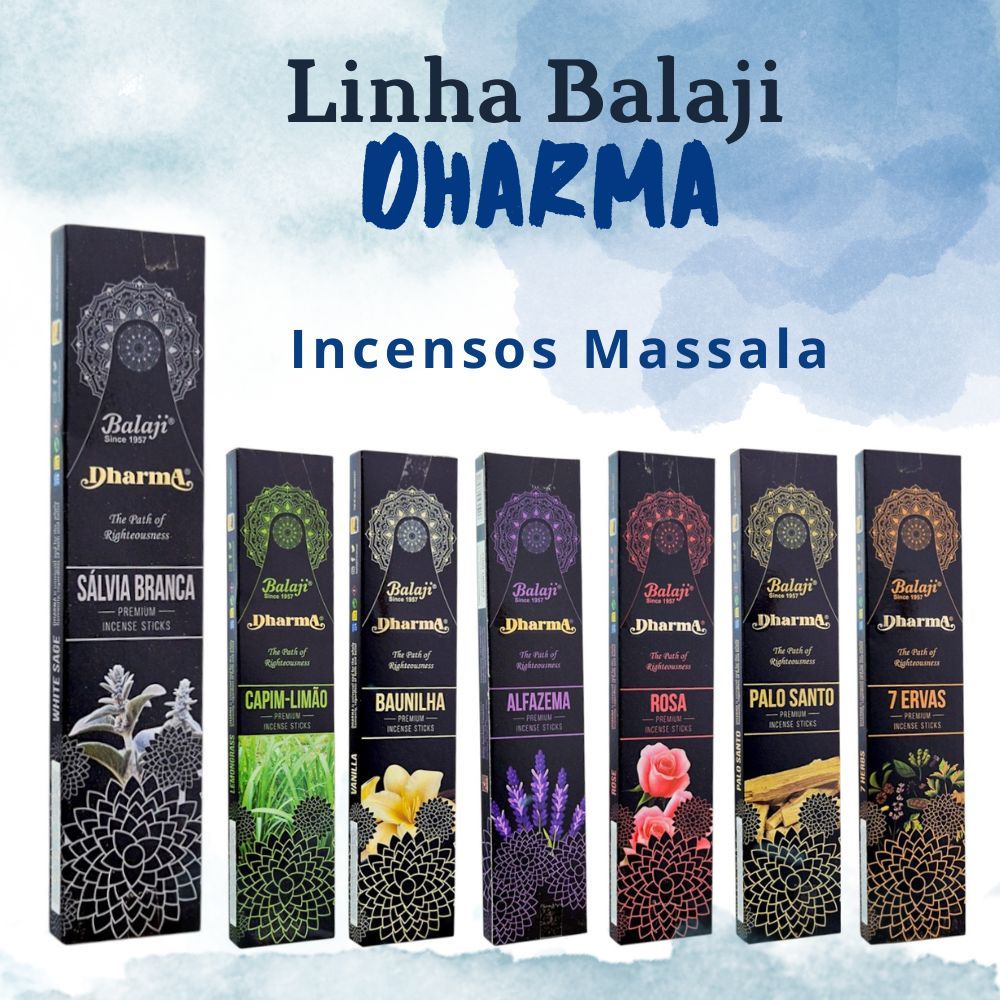 Incenso Massala Balaji Dharma  - Escolha seu Aroma em Oferta na Shopee